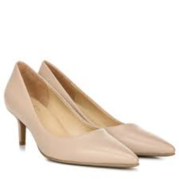 NATURALIZER - ALLISON, TAUPE LEATHER KITTEN HEEL - Picture 2 of 2
